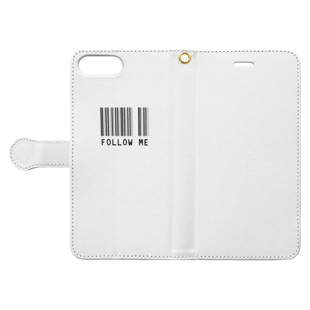 nykのfollow me Book-Style Smartphone Case:Opened (outside)