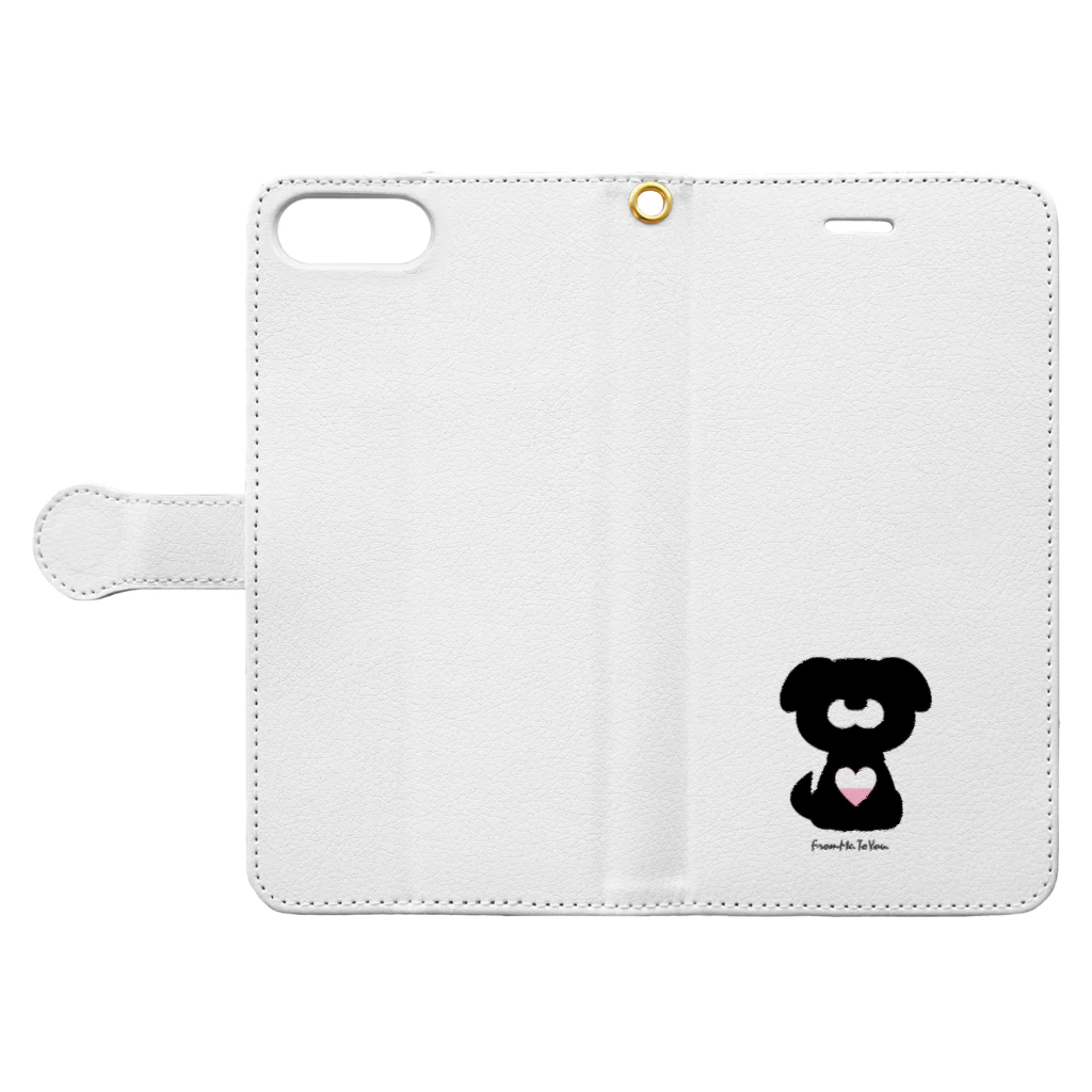FROM Me. To You.のFromMe.ToYou.ロゴデザイン-ラブ度50%- Book-Style Smartphone Case:Opened (outside)