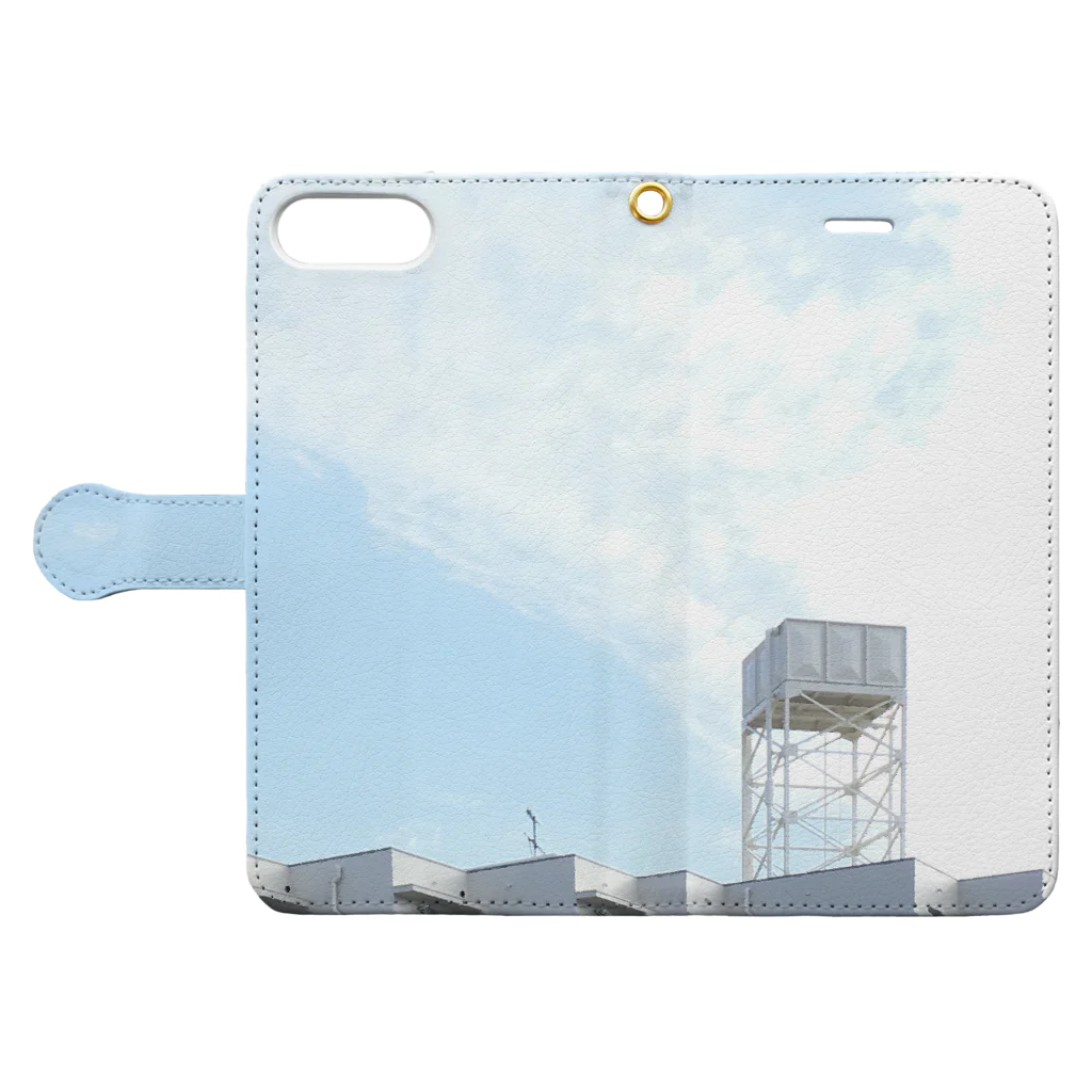 mogumoguchanの給水塔 Book-Style Smartphone Case:Opened (outside)