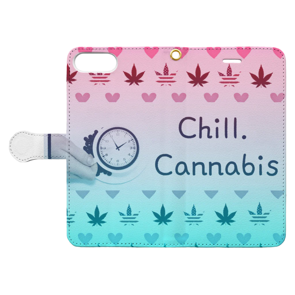 Chill_CannabisのChill.Cannabis Book-Style Smartphone Case:Opened (outside)
