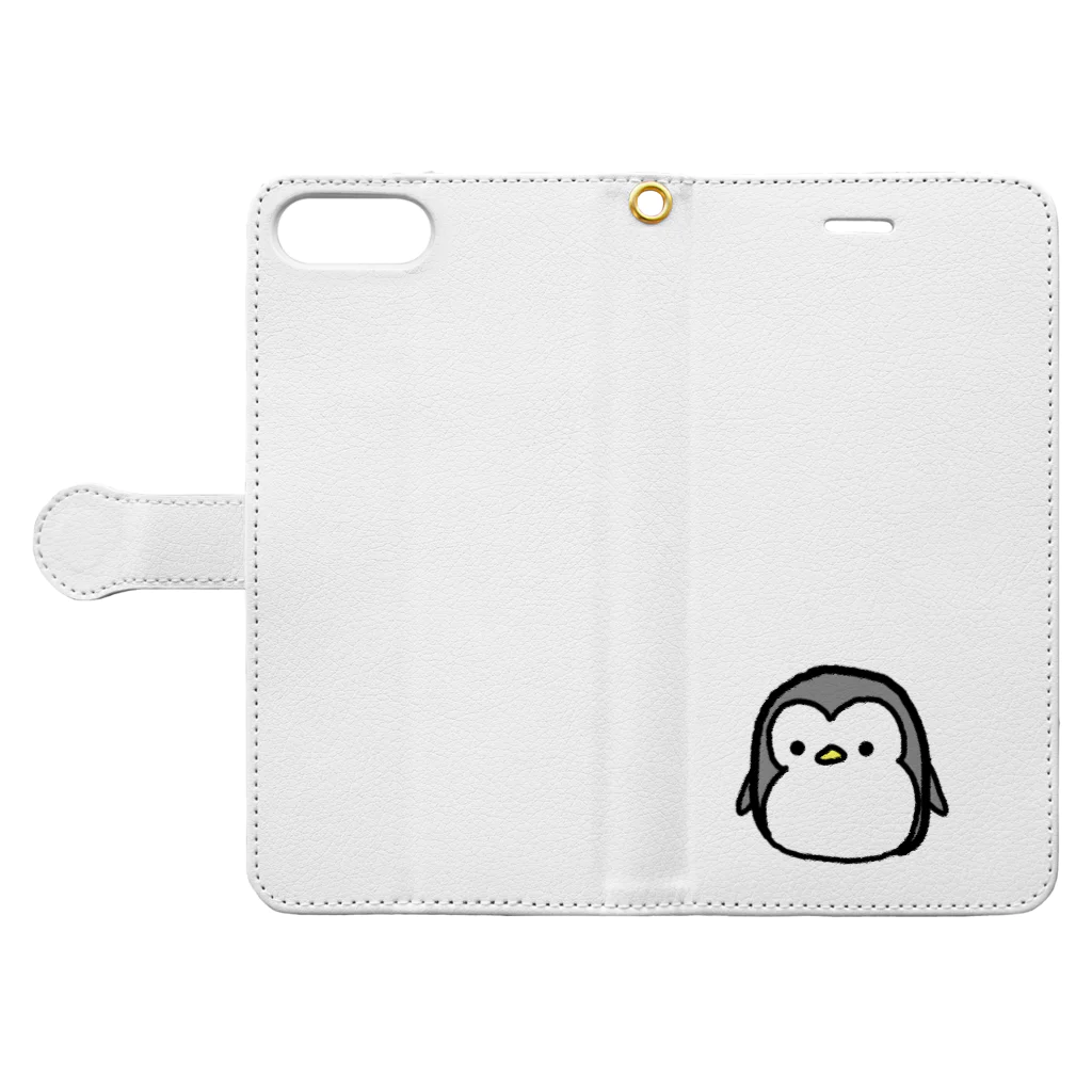 LIFE＆LOVEのまるっとペンギン Book-Style Smartphone Case:Opened (outside)