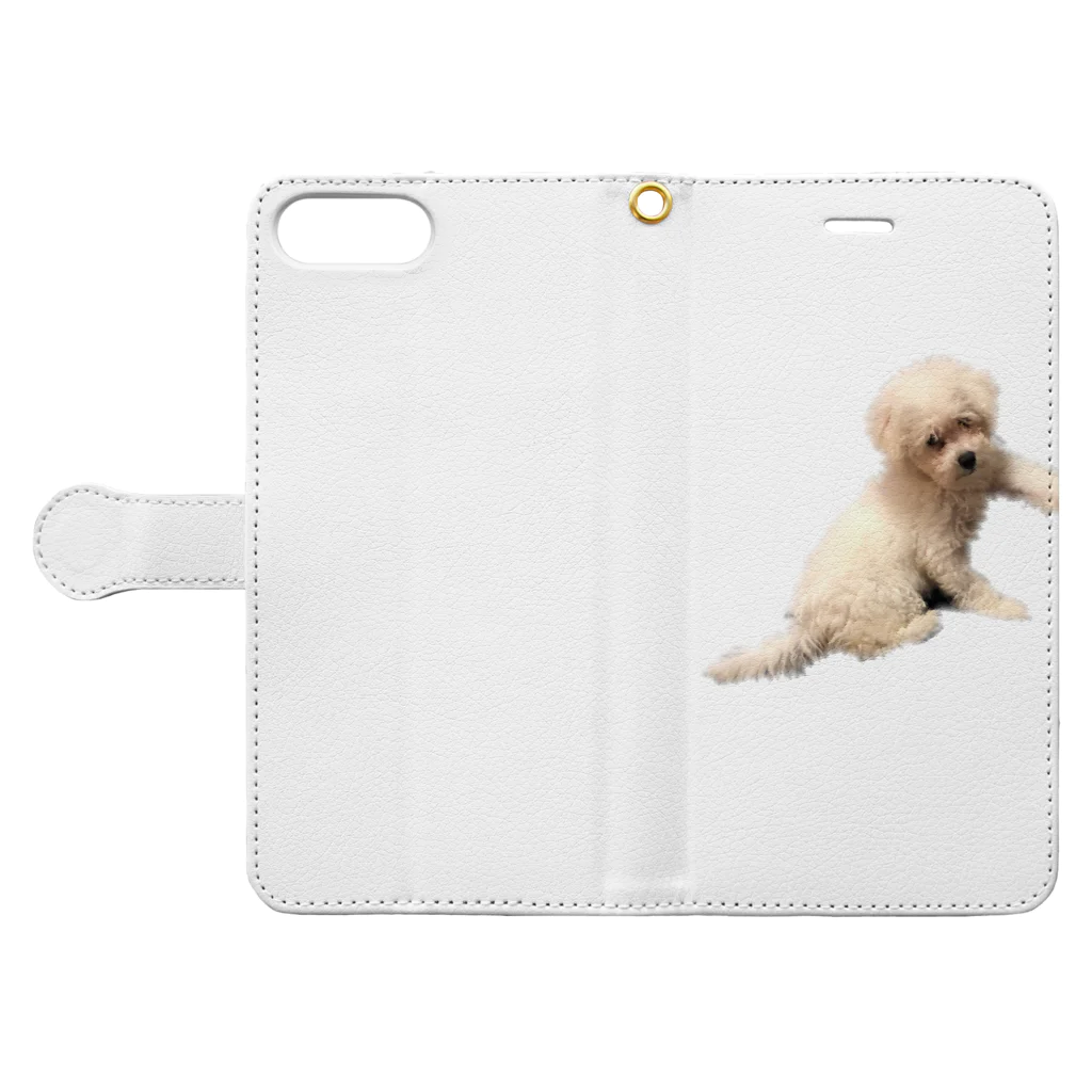 yakenohara_kinusayaの犬 Book-Style Smartphone Case:Opened (outside)