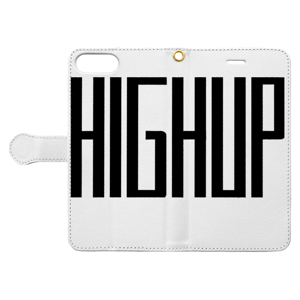 High UpのHigh Up 手帳型スマホケースを開いた場合(外側)