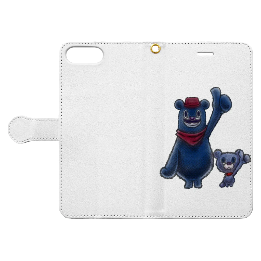 TOUMARTのHITCH BEAR & DAD Book-Style Smartphone Case:Opened (outside)