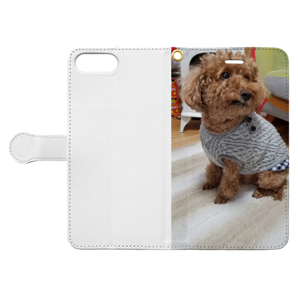 空とショコラ♡の愛犬ショコラ♡グッズ♡ Book-Style Smartphone Case:Opened (outside)