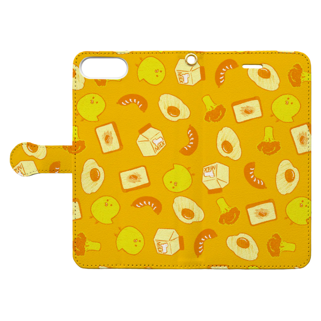 てばさきのbreakfast Book-Style Smartphone Case:Opened (outside)