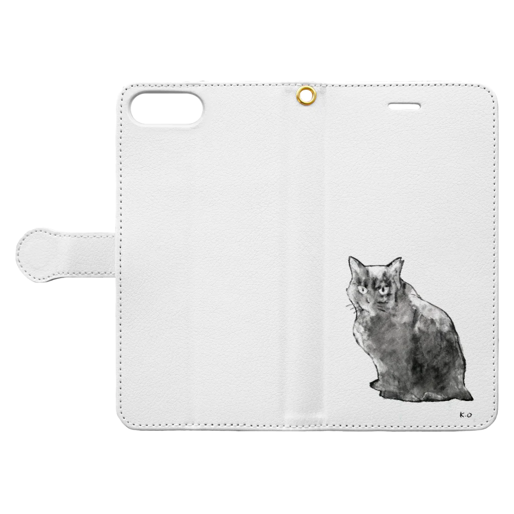 樽ねこの樽ねこ2 Book-Style Smartphone Case:Opened (outside)