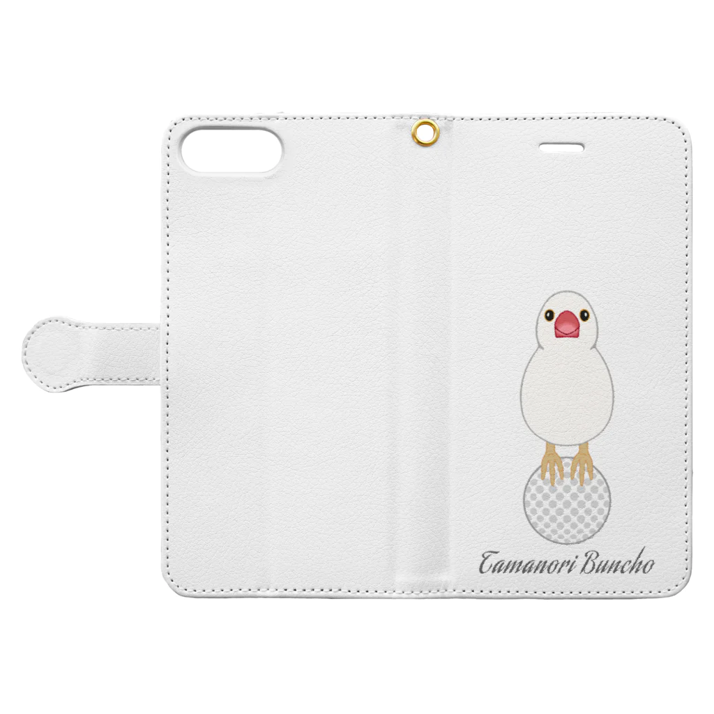 GREAT 7の文鳥 Book-Style Smartphone Case:Opened (outside)