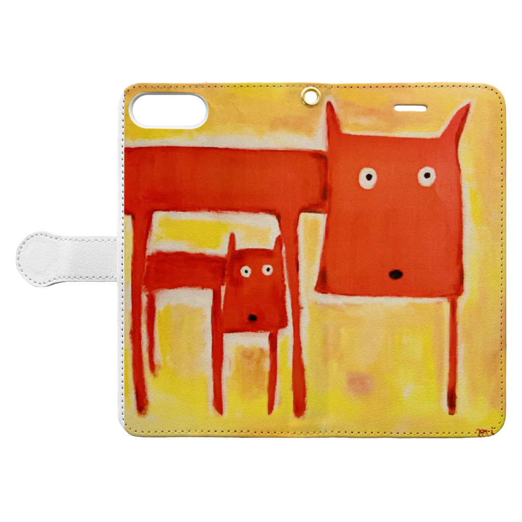 FUNAMIKI ARTのFamily 家族　 Book-Style Smartphone Case:Opened (outside)