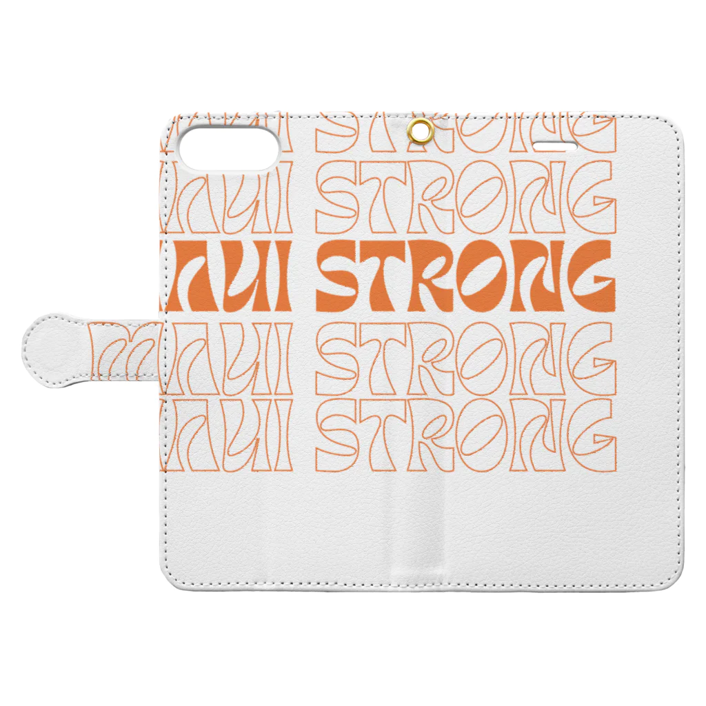 MAUI STRONGのMAUI STRONG 手帳型スマホケースを開いた場合(外側)