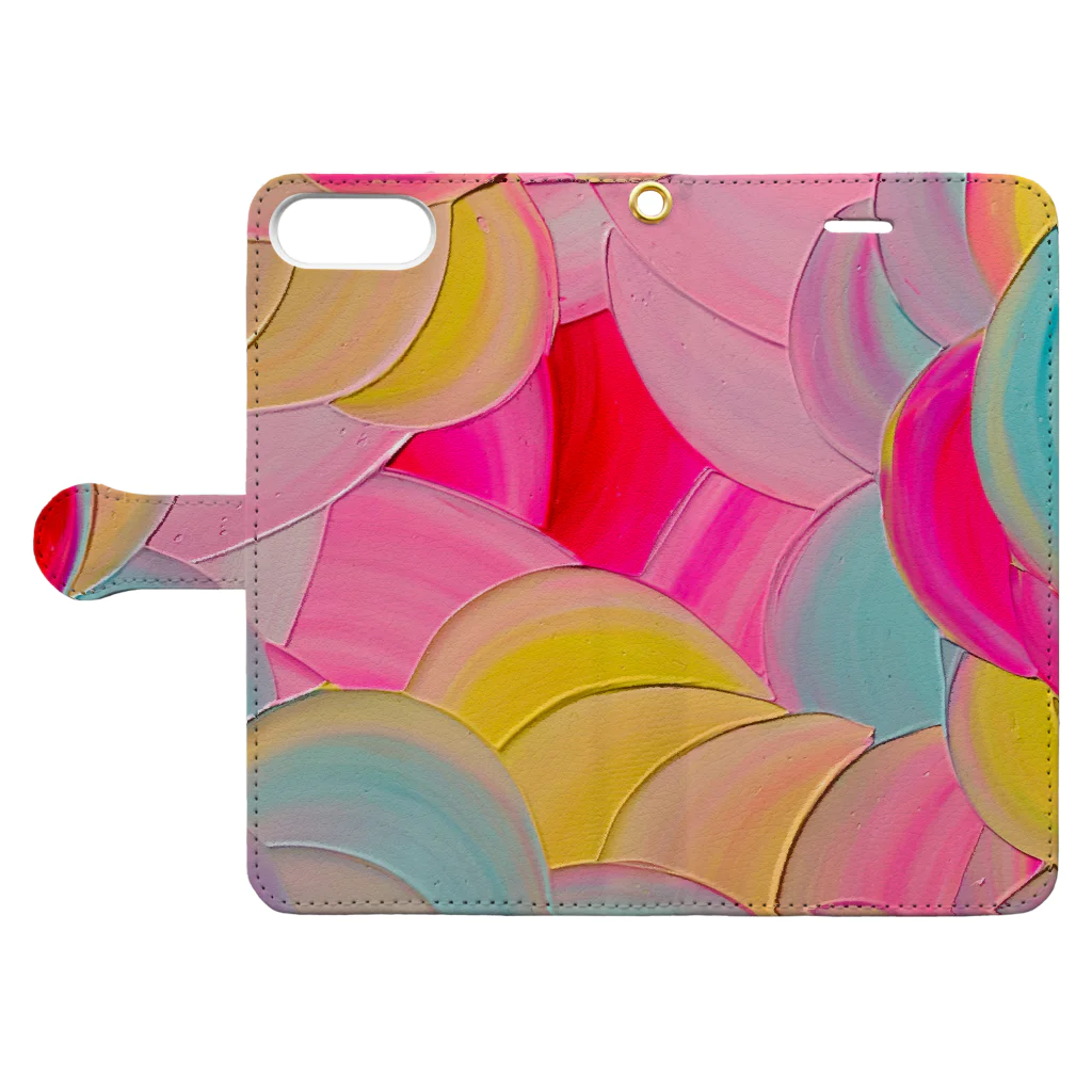 Yoshiki house 岡村芳樹のCandy drops  Book-Style Smartphone Case:Opened (outside)