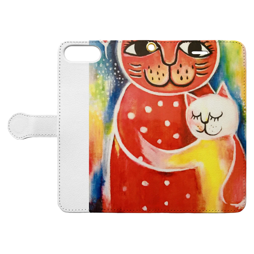 FUNAMIKI ARTのLove&Peace Book-Style Smartphone Case:Opened (outside)