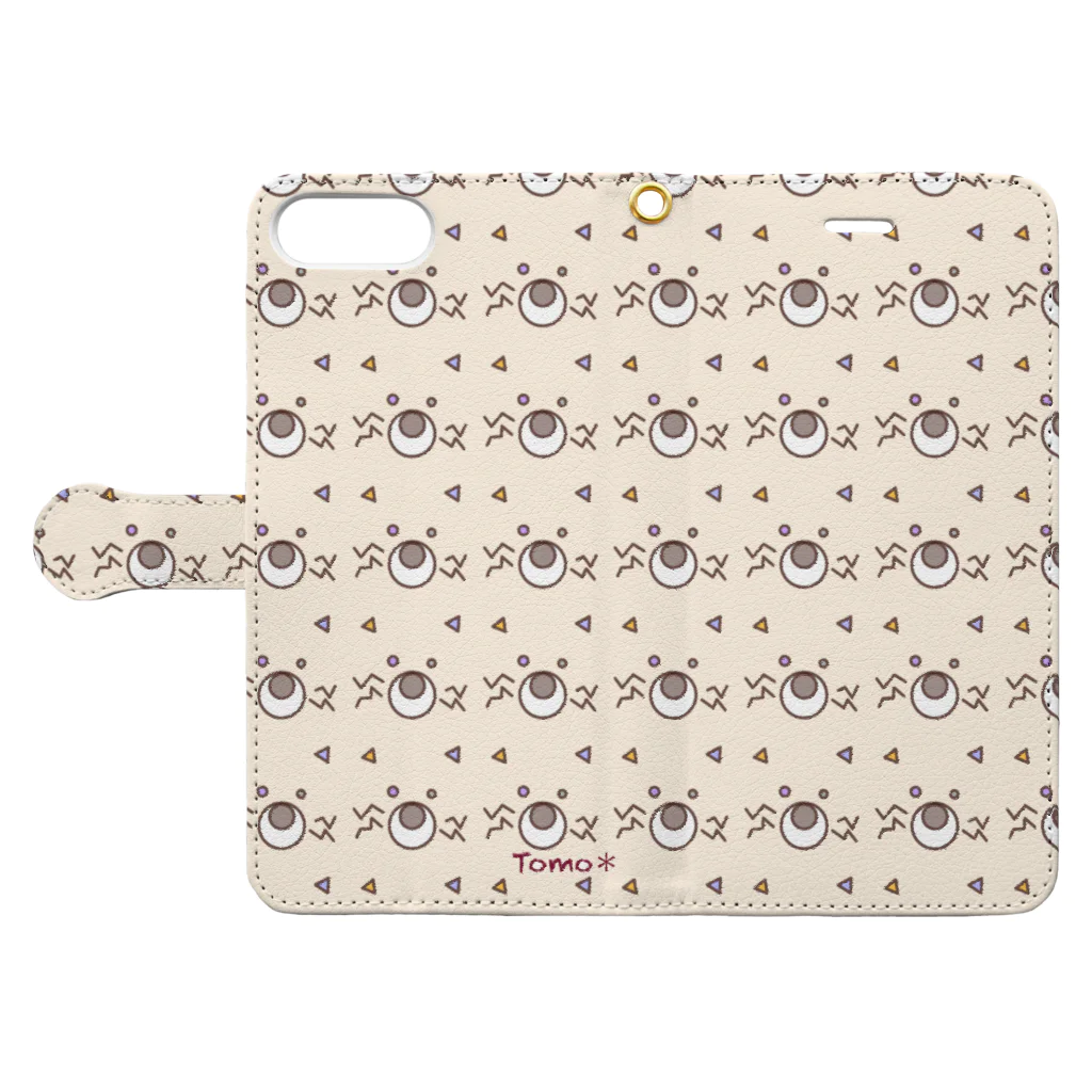 PonNeRu☆のBowMew＊手帳型スマホケース Book-Style Smartphone Case:Opened (outside)