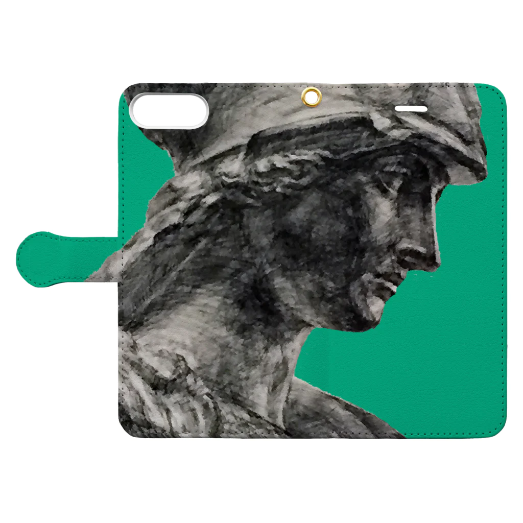 keikororinのplaster figure Book-Style Smartphone Case:Opened (outside)