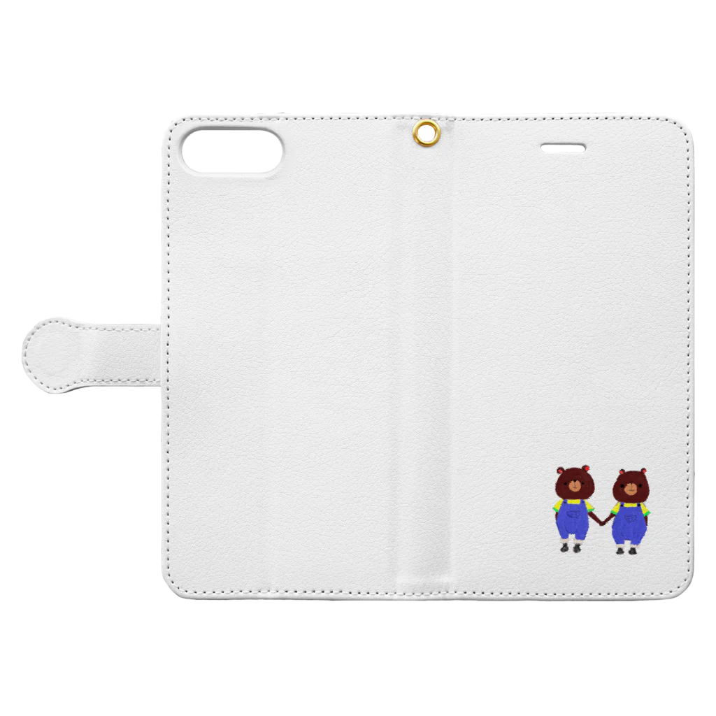 o-kazuのgrantwinベアー Book-Style Smartphone Case:Opened (outside)