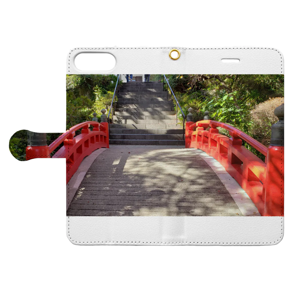 mariaMadeの和ごころ Book-Style Smartphone Case:Opened (outside)