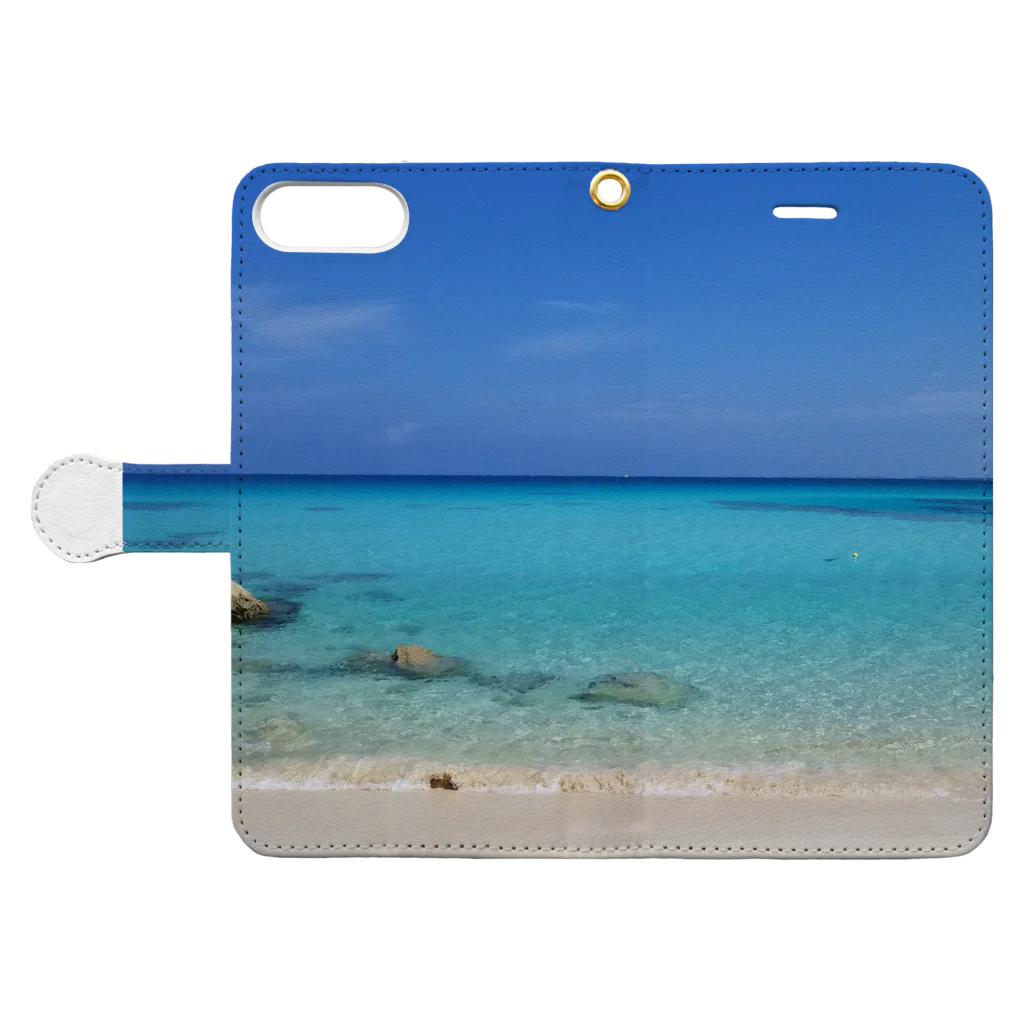 mariaMadeのI♥️宮古島　3 Book-Style Smartphone Case:Opened (outside)
