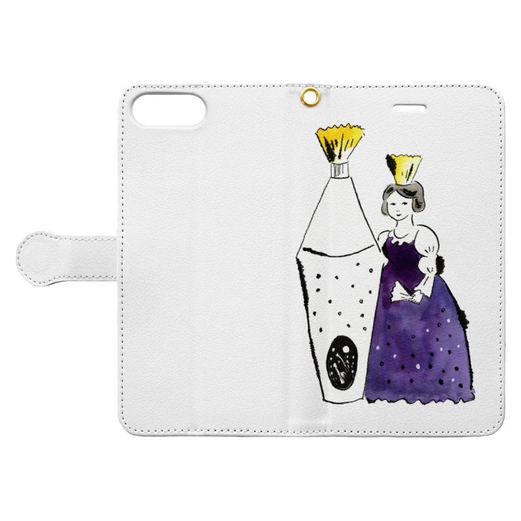 イラストレーターかとうまさよ のPerfume and doll（香水と人形） Book-Style Smartphone Case:Opened (outside)