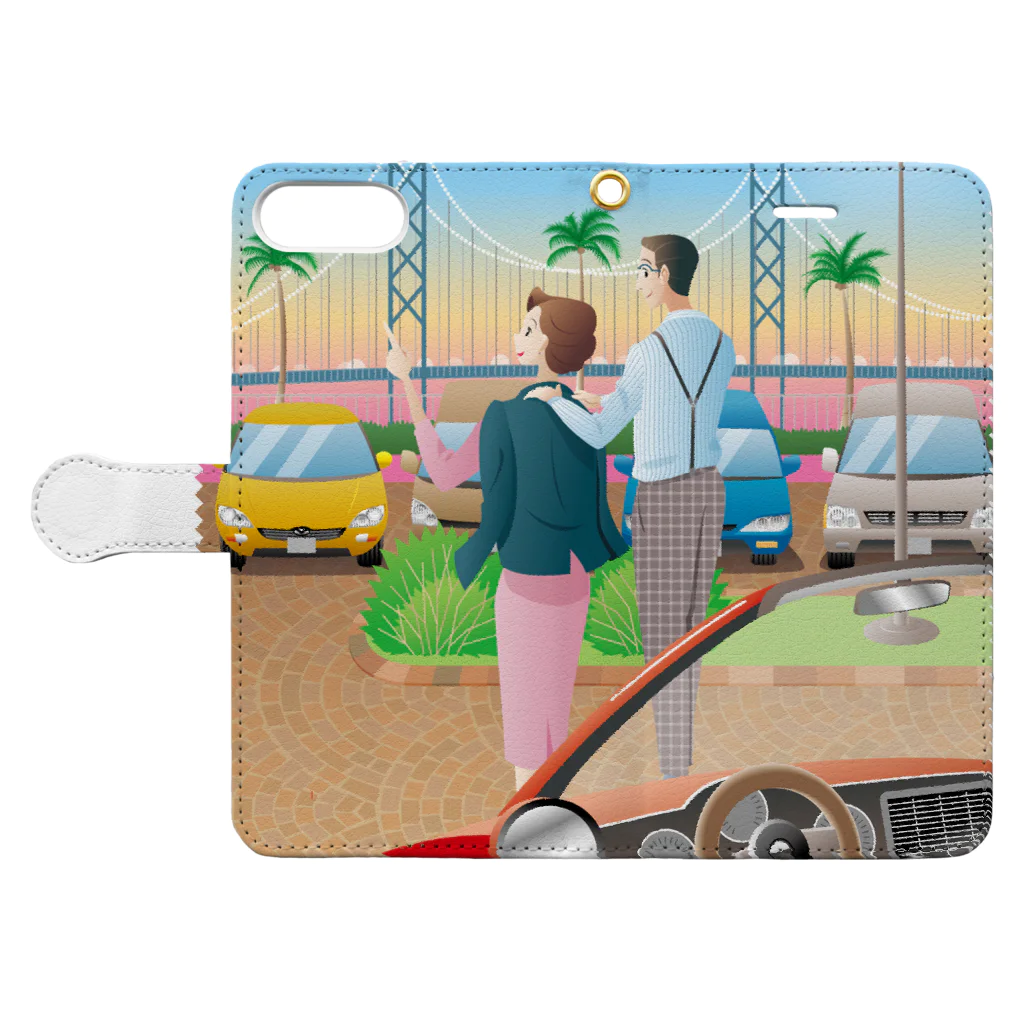 ShiancrealのSunset Drive Book-Style Smartphone Case:Opened (outside)