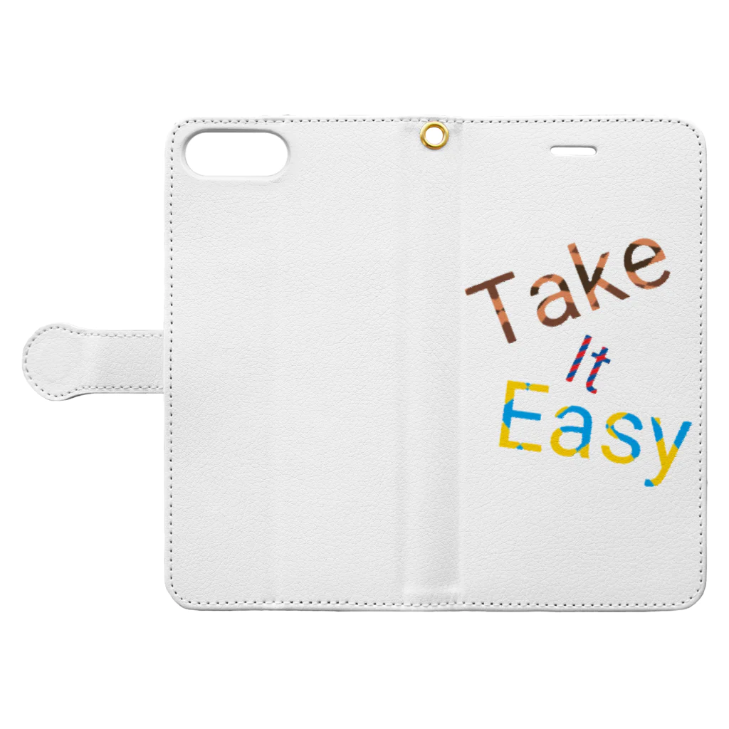 h1ya's ショップの気楽に行こうぜ Take It Easy  Book-Style Smartphone Case:Opened (outside)