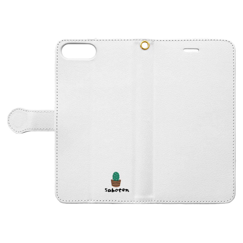 Everyday Elegance Goodsのサボテングッズ Book-Style Smartphone Case:Opened (outside)