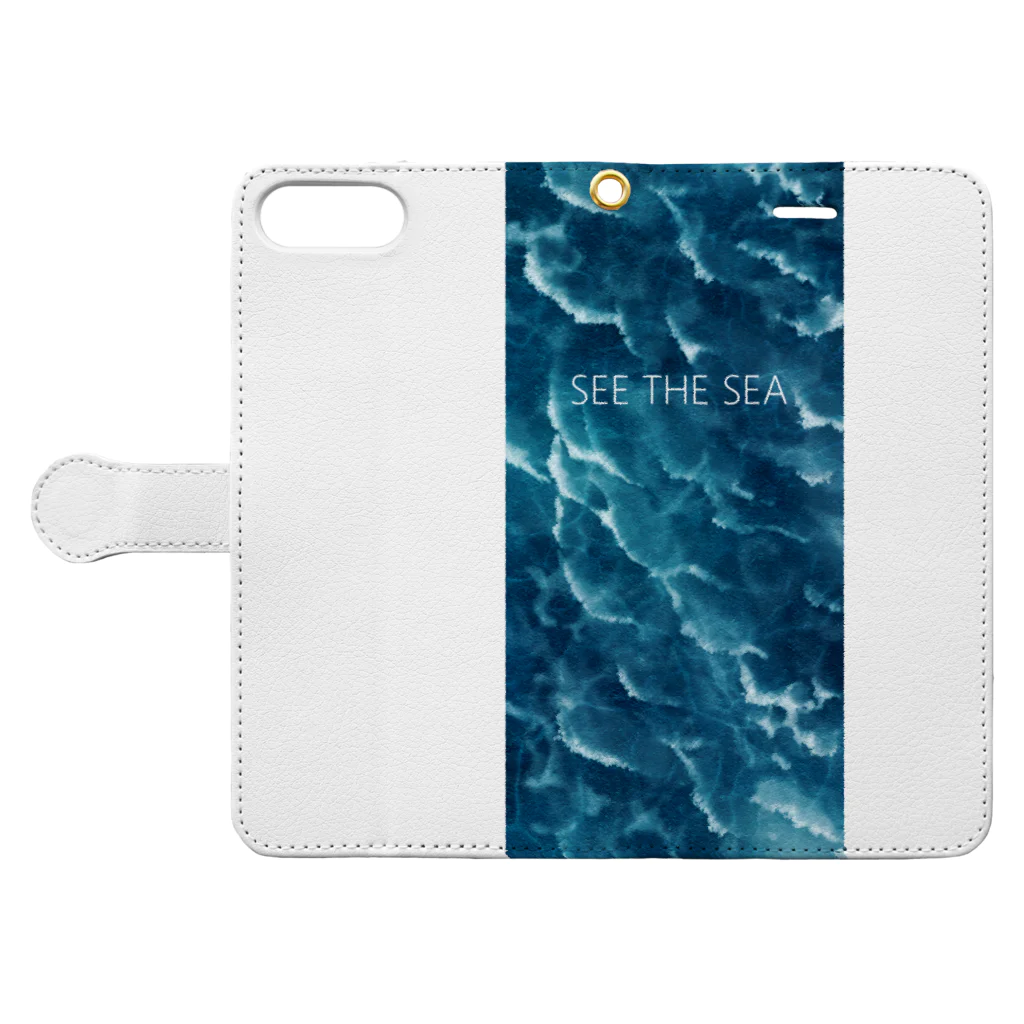 SEE THE SEAの外洋 The open ocean Book-Style Smartphone Case:Opened (outside)