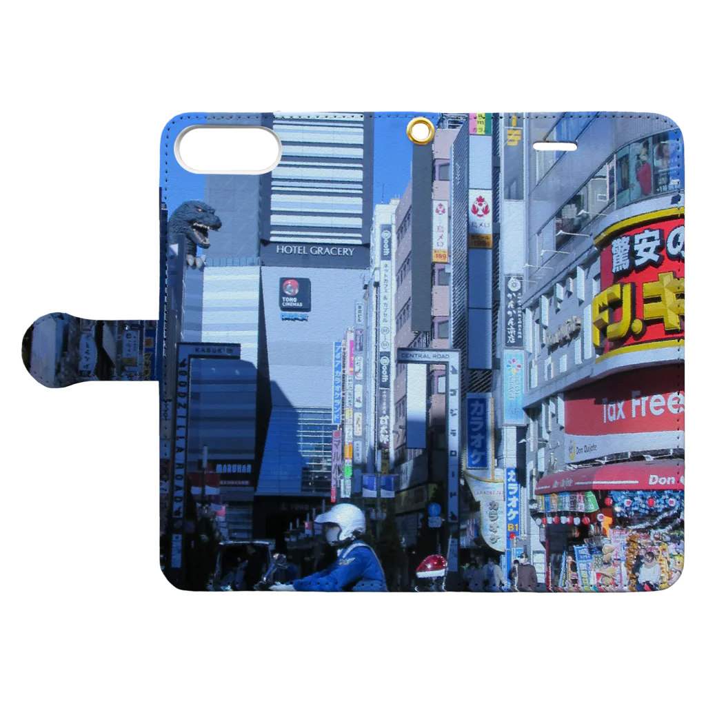 さきちゃんのおみせのセントラル Book-Style Smartphone Case:Opened (outside)