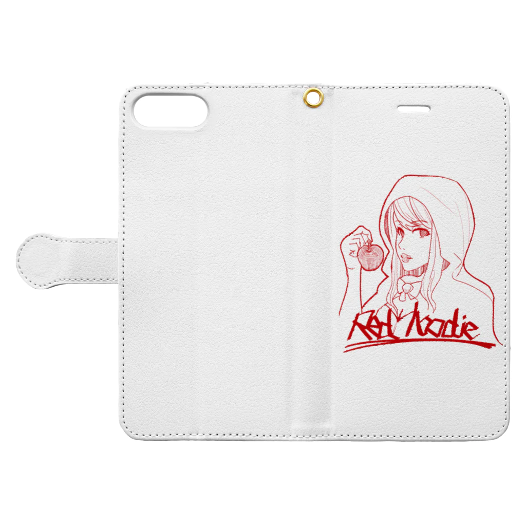 ザル屋の赤ずきん Book-Style Smartphone Case:Opened (outside)