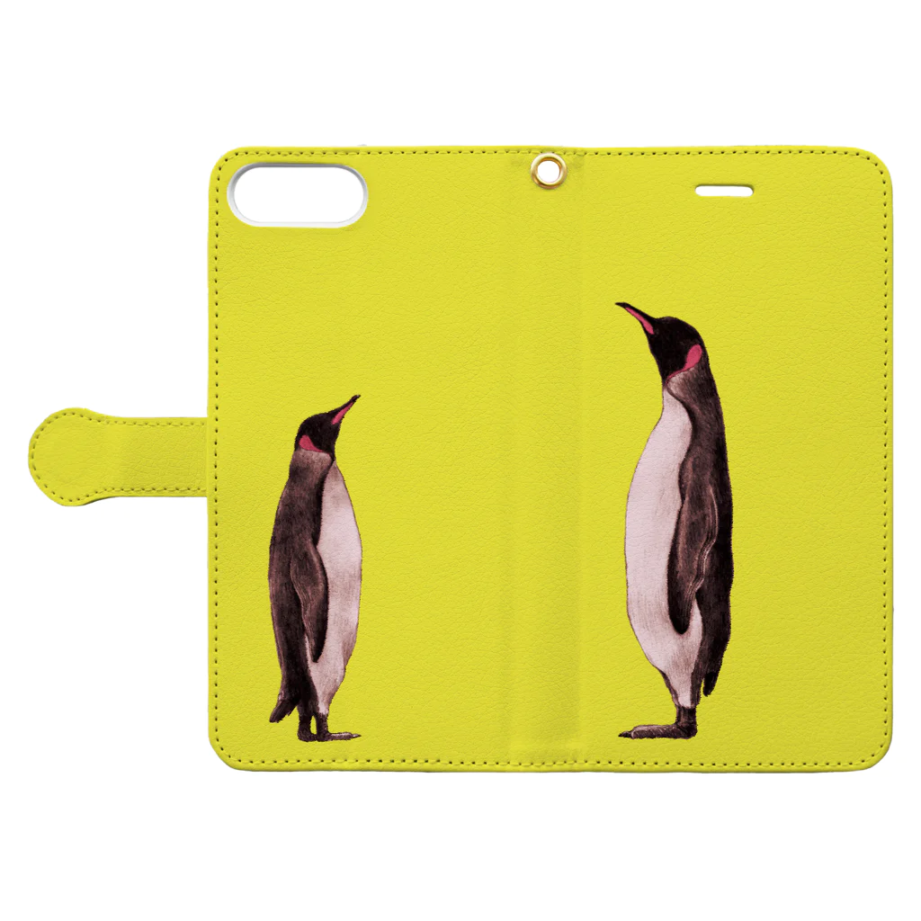 Muのペンギンズ Book-Style Smartphone Case:Opened (outside)