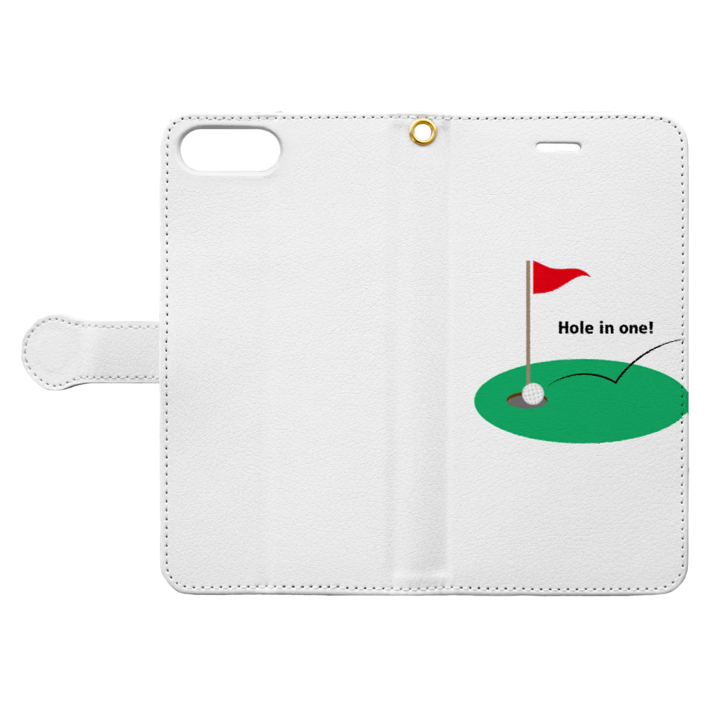 SAKURA スタイルのゴルフ Book-Style Smartphone Case:Opened (outside)