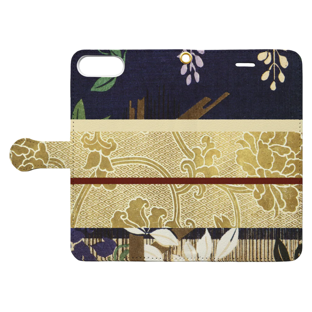 モノゴコロの*KIMONO*cocoro [NO.03] Book-Style Smartphone Case:Opened (outside)