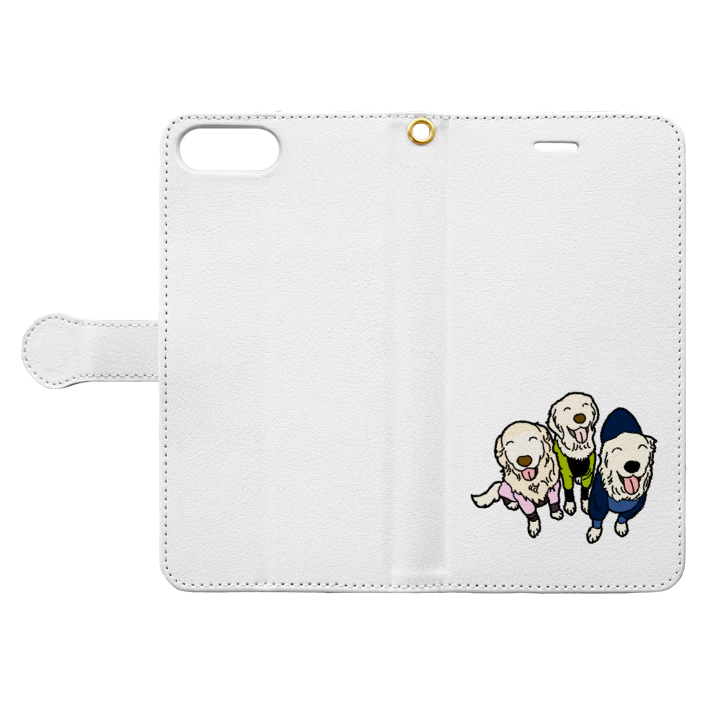 niconicotontonのうちの子1番☆〜サリーちゃん&すみれちゃん&六花ちゃん〜 Book-Style Smartphone Case:Opened (outside)