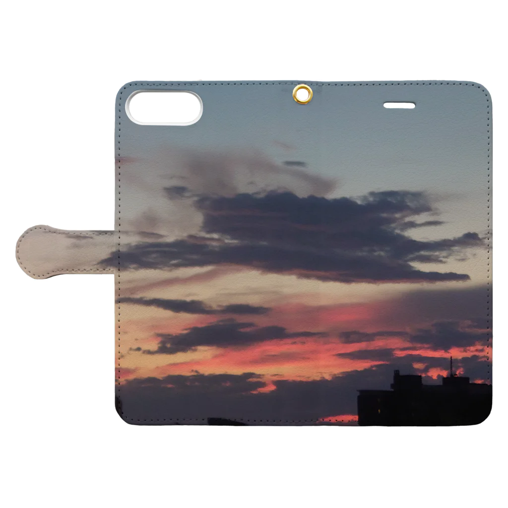 Tchannelの夕照 Book-Style Smartphone Case:Opened (outside)