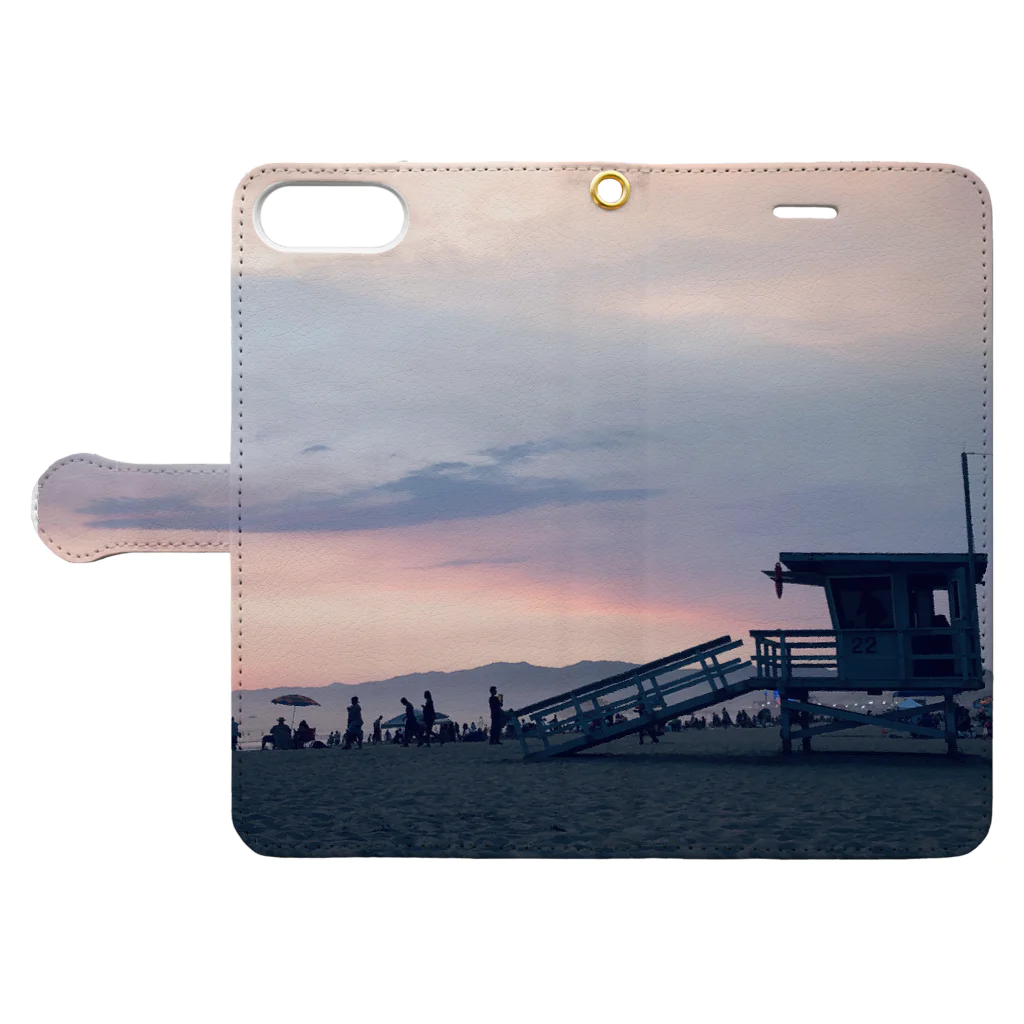 Blue SeaのSanta Monica Dreaming Book-Style Smartphone Case:Opened (outside)