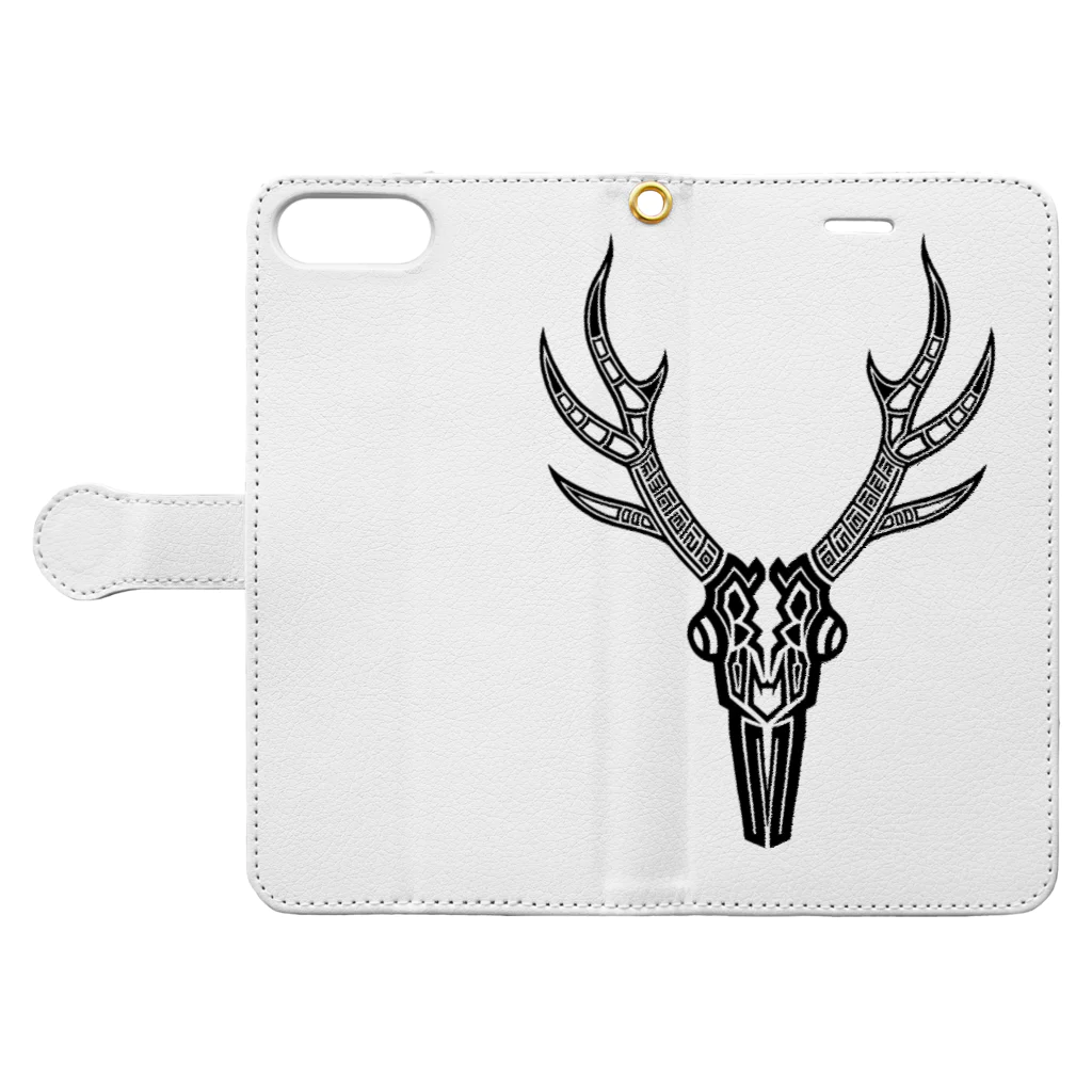 M_logのStylish deer Book-Style Smartphone Case:Opened (outside)