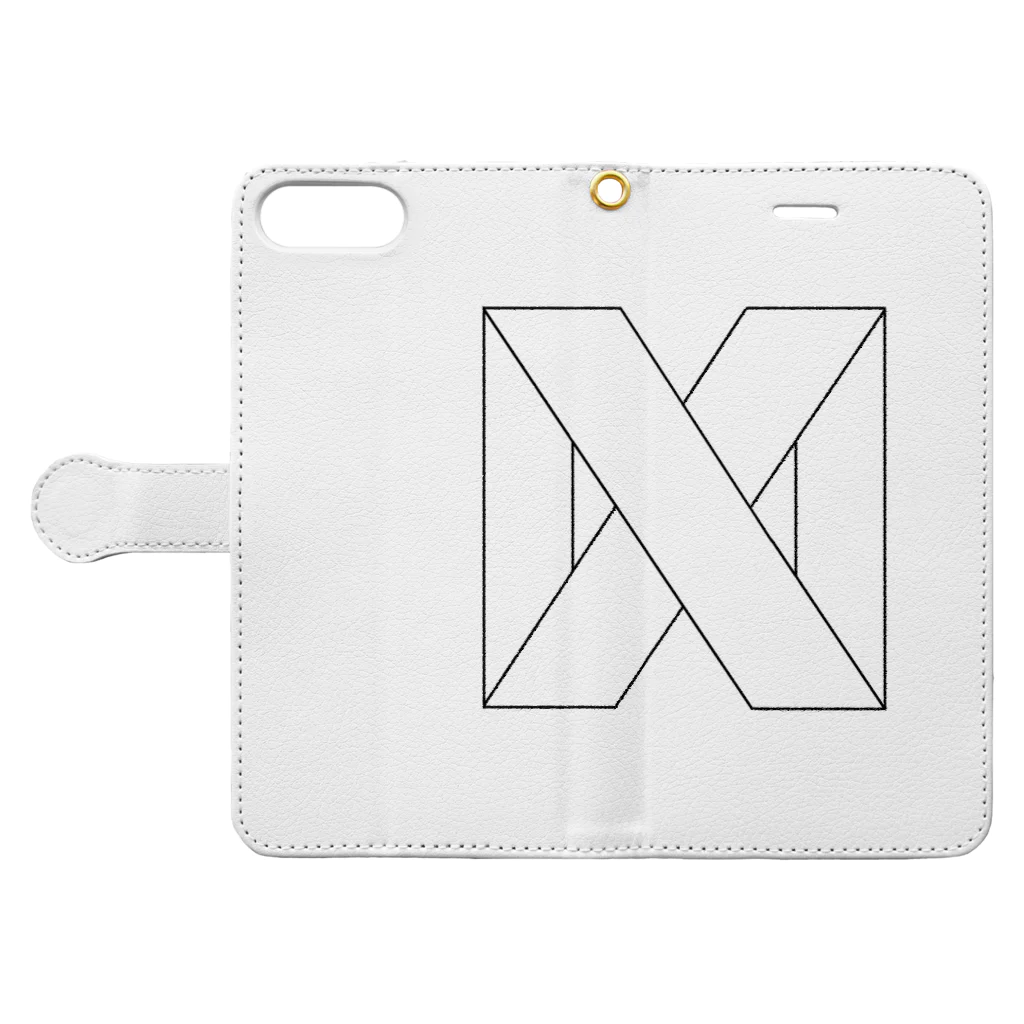 OrangeeのX Cube Book-Style Smartphone Case:Opened (outside)