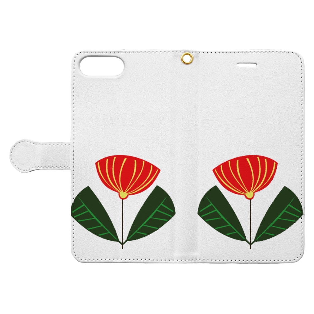 isao130の花一輪-Ⅳ Book-Style Smartphone Case:Opened (outside)