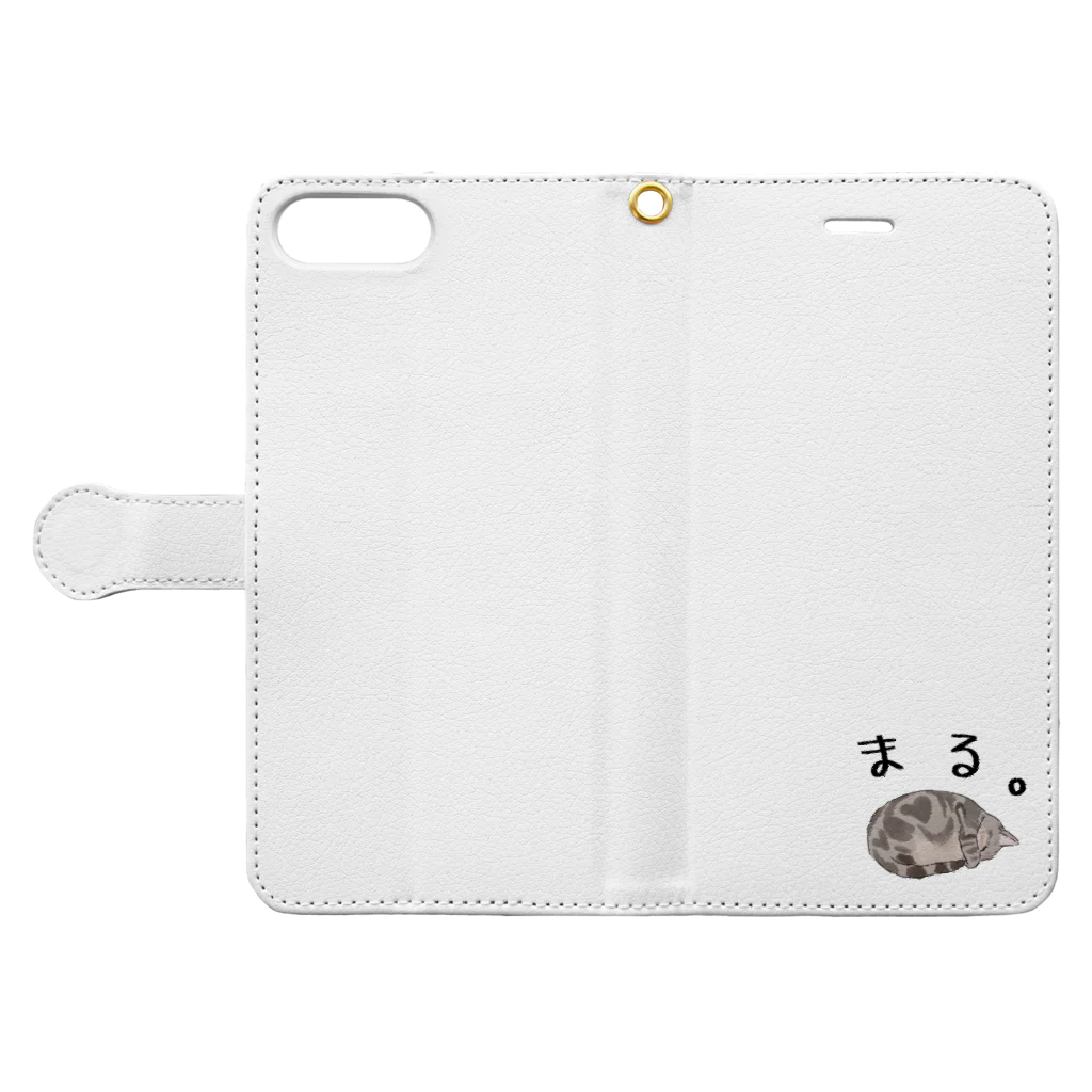 Aries_04のまる。 Book-Style Smartphone Case:Opened (outside)