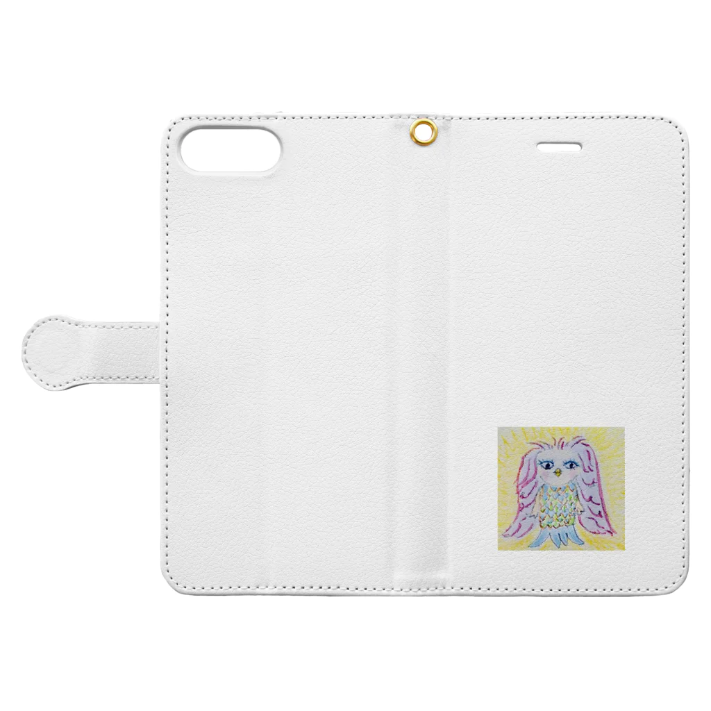 DollyのDollyアマビエさま Book-Style Smartphone Case:Opened (outside)