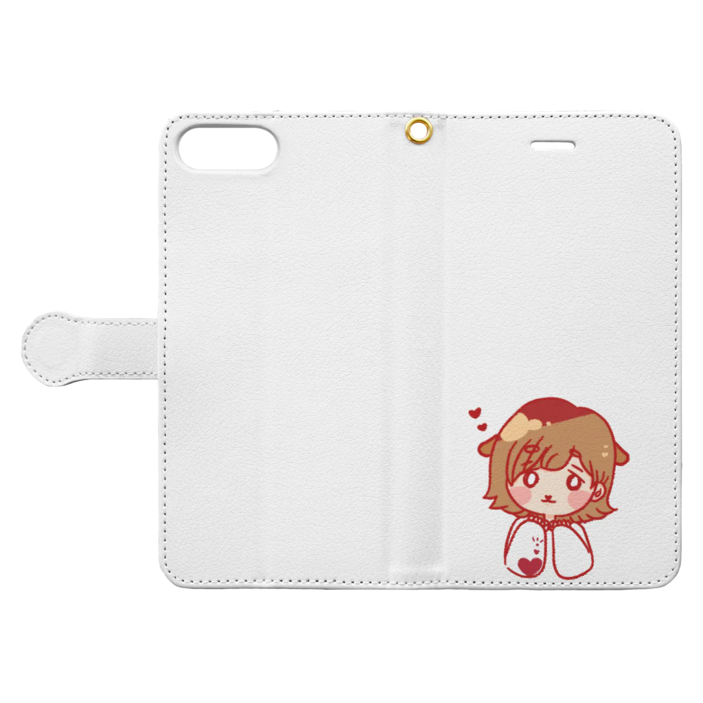 べびのおうちのわんこ彼女 Book-Style Smartphone Case:Opened (outside)