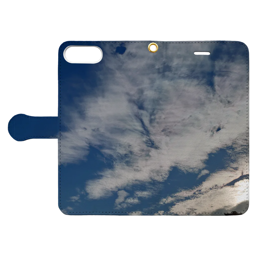 なっちゃんのモクモク雲と空 Book-Style Smartphone Case:Opened (outside)