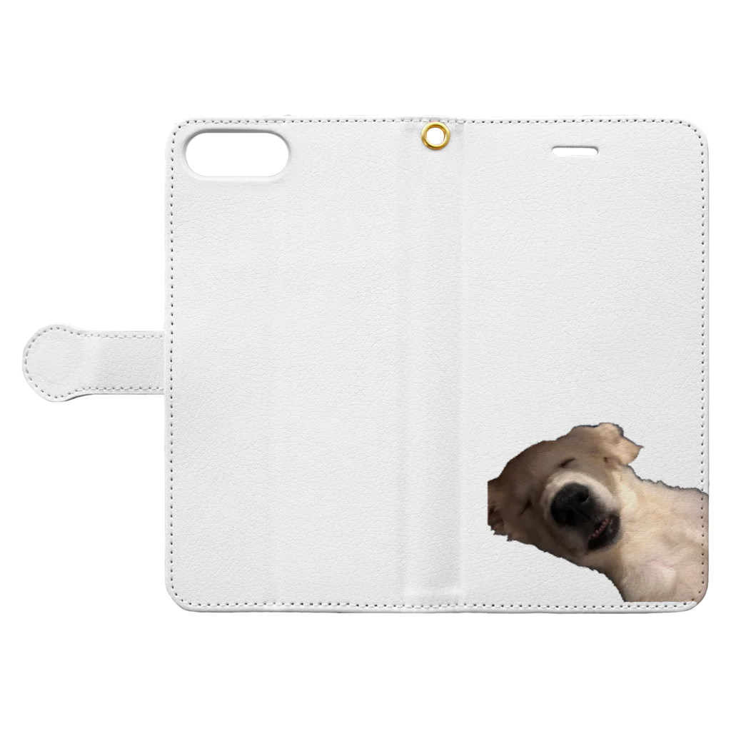 すいーとbabyのすやぴこな大きい犬 Book-Style Smartphone Case:Opened (outside)