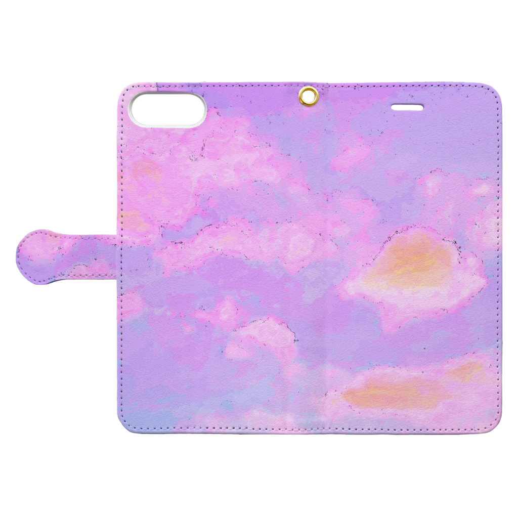 マロマロのSORAnoMOYOU Book-Style Smartphone Case:Opened (outside)