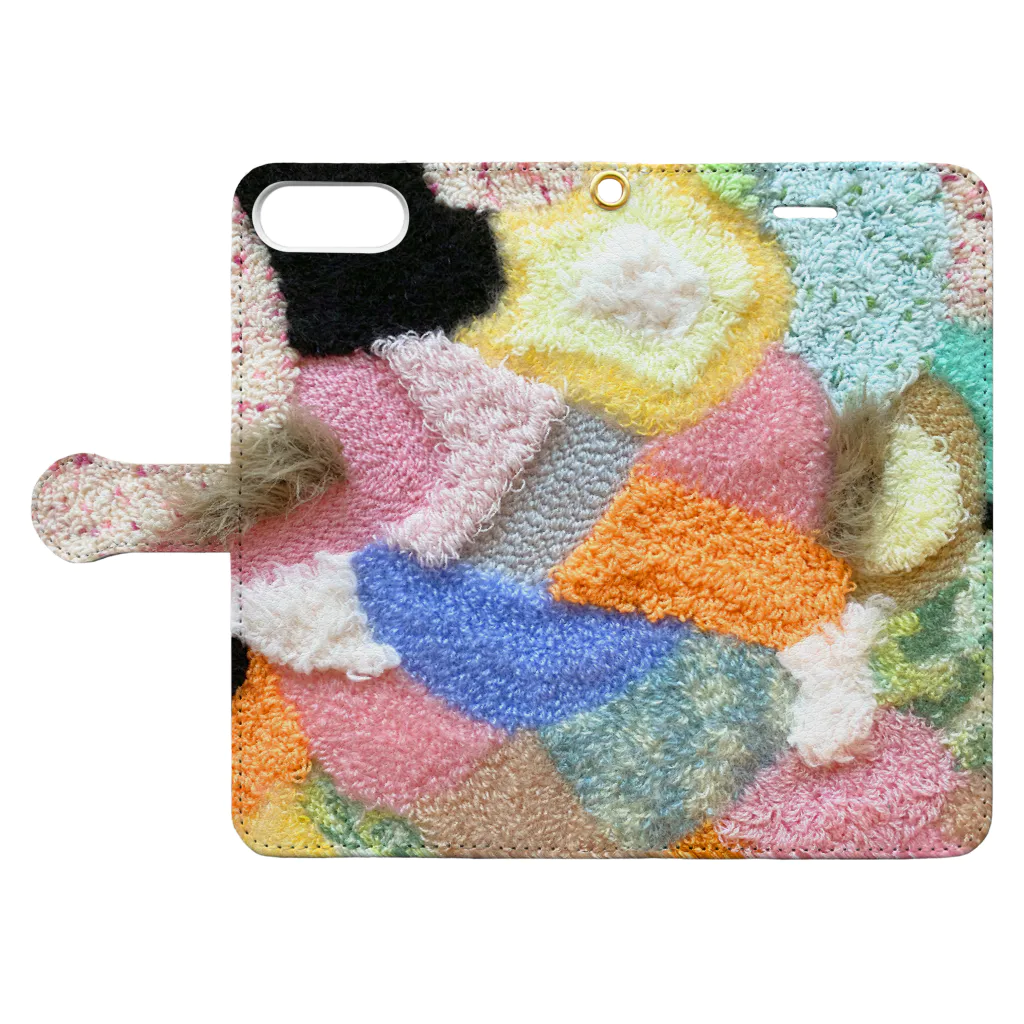 さぶのmoss rug printing case 1 Book-Style Smartphone Case:Opened (outside)