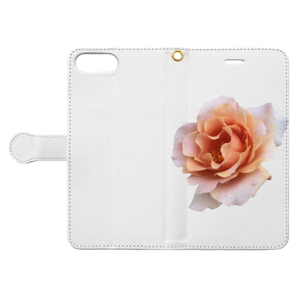 dogroseのアンティークカラーの薔薇グッズ Book-Style Smartphone Case:Opened (outside)