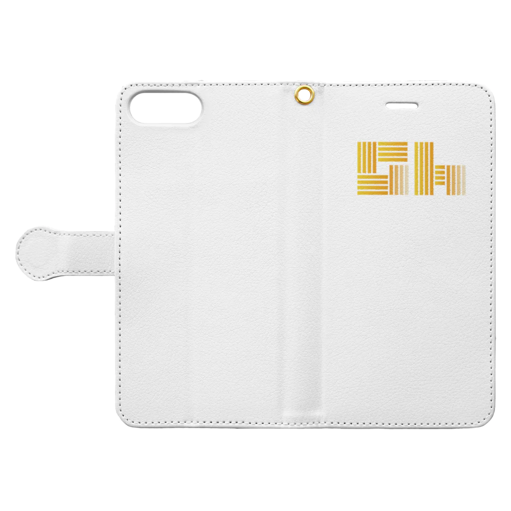 Golden Harvest BeerのGH Logo 手帳型スマホケースを開いた場合(外側)