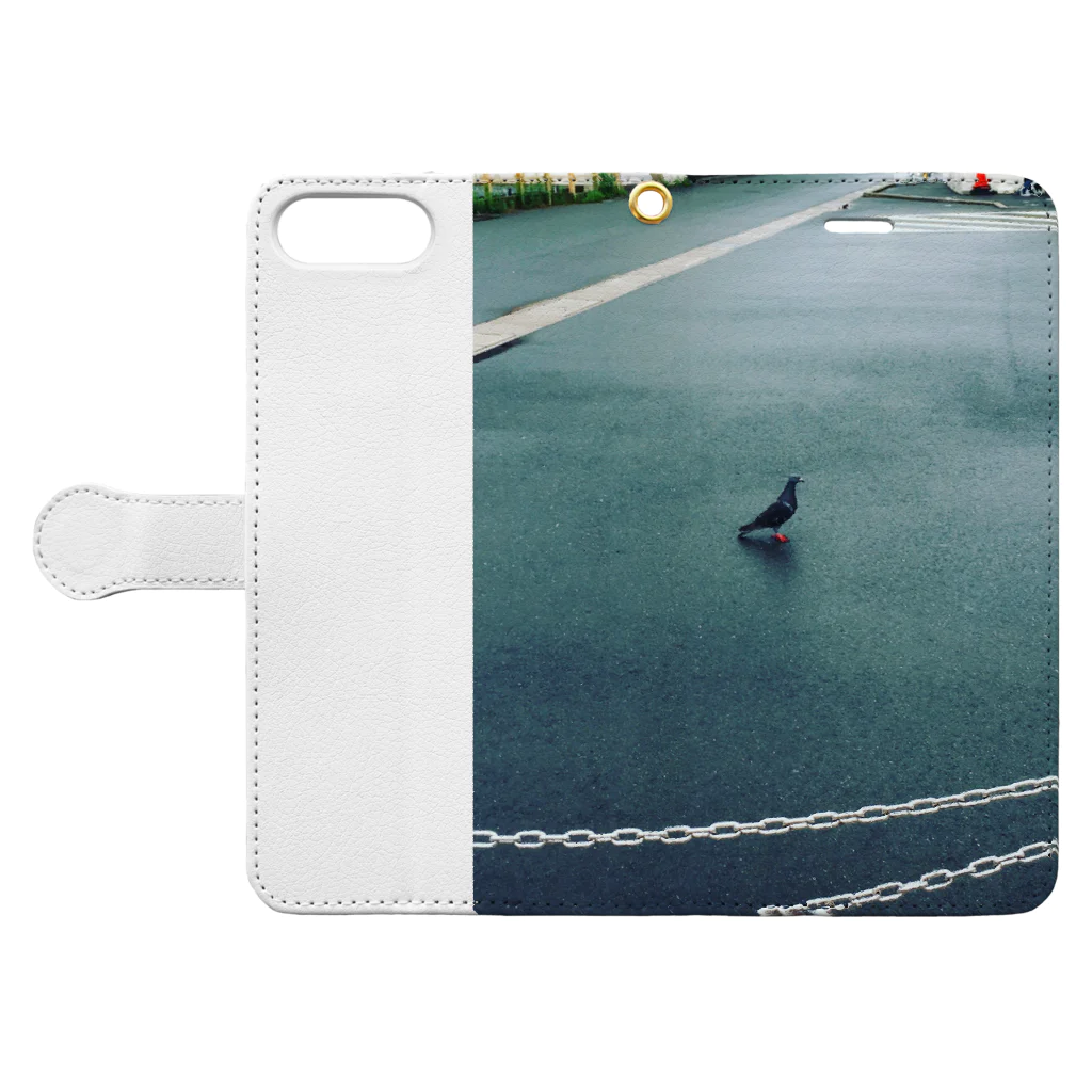 cotoriの鳩さん。 Book-Style Smartphone Case:Opened (outside)