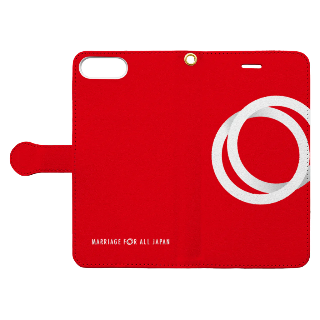 マリフォー応援グッズ販売サイトのMarriageForAllJapan手帳型スマホケース3 Book-Style Smartphone Case:Opened (outside)