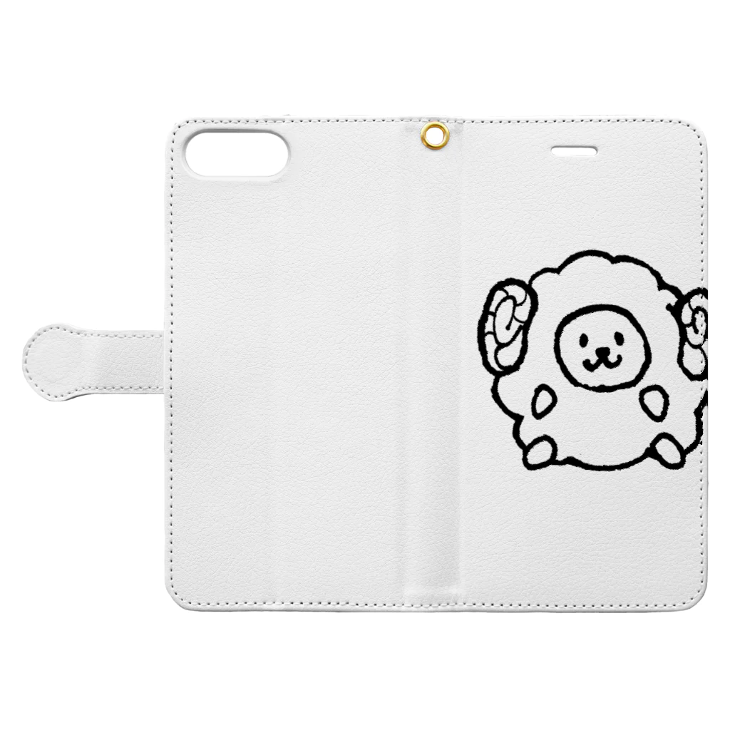 鎖骨ちゃんの鎖骨ちゃん（前） Book-Style Smartphone Case:Opened (outside)