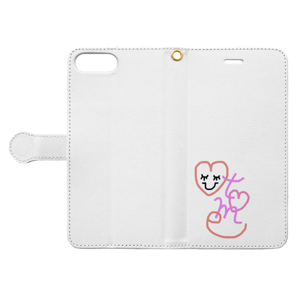 USAKITIの乙女座ちゃん Book-Style Smartphone Case:Opened (outside)